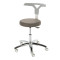 Monza swivel stool on castors colour Chrome