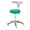 Monza swivel stool on castors colour sisal green