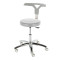 Monza swivel stool on castors colour Silver