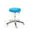 Tabouret en T Monza à roulettes couleur bleu cobalt