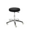 Monza T stool with wheels colour Black