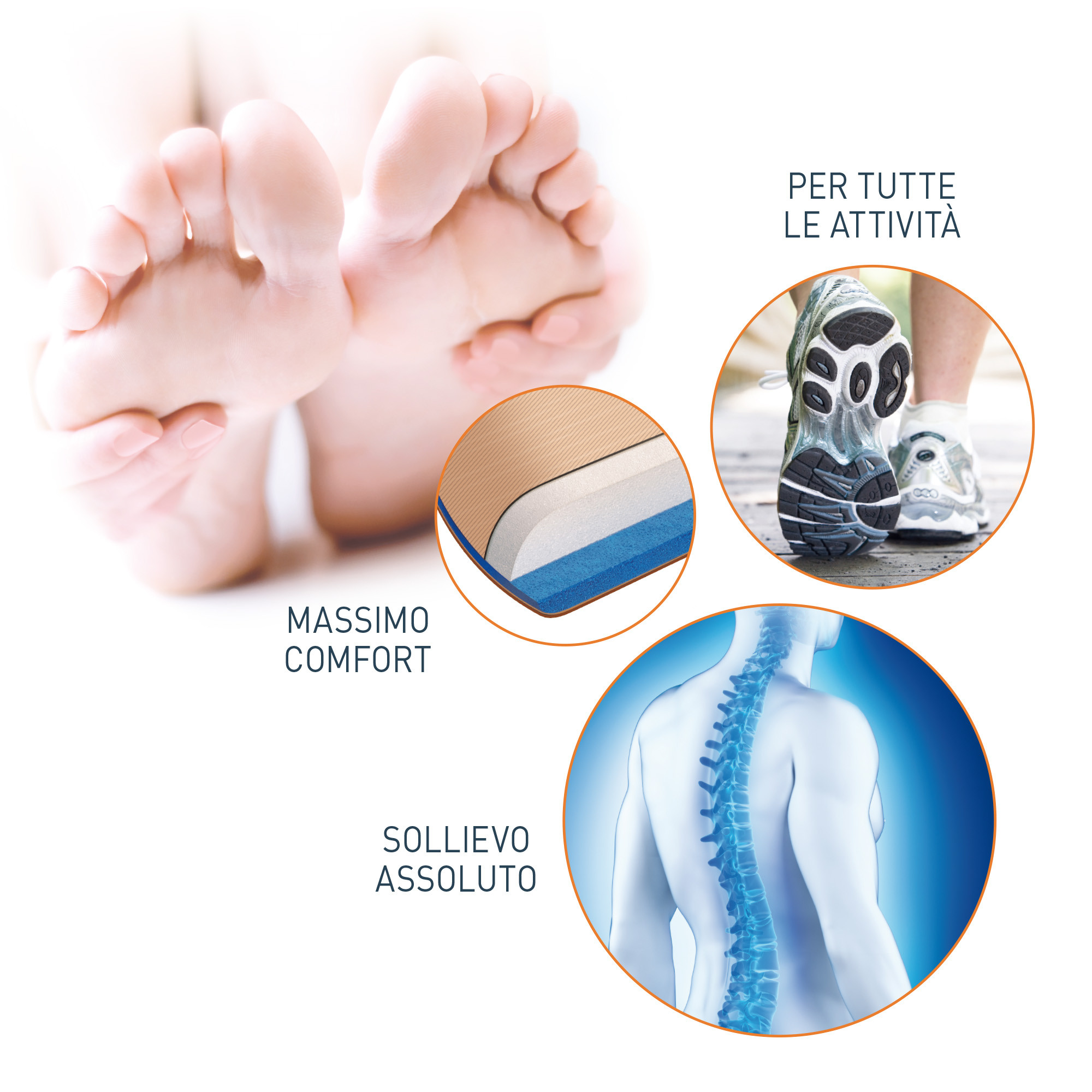 Soletta con rivestimento in fibra di bambù Active Memory Bamboo Misura 36 1 paio