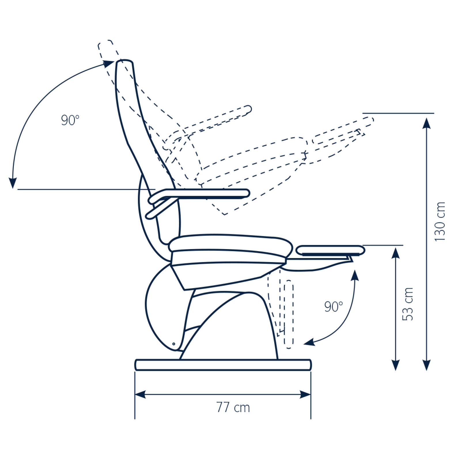 Beta 1-motor electric chair with foot control