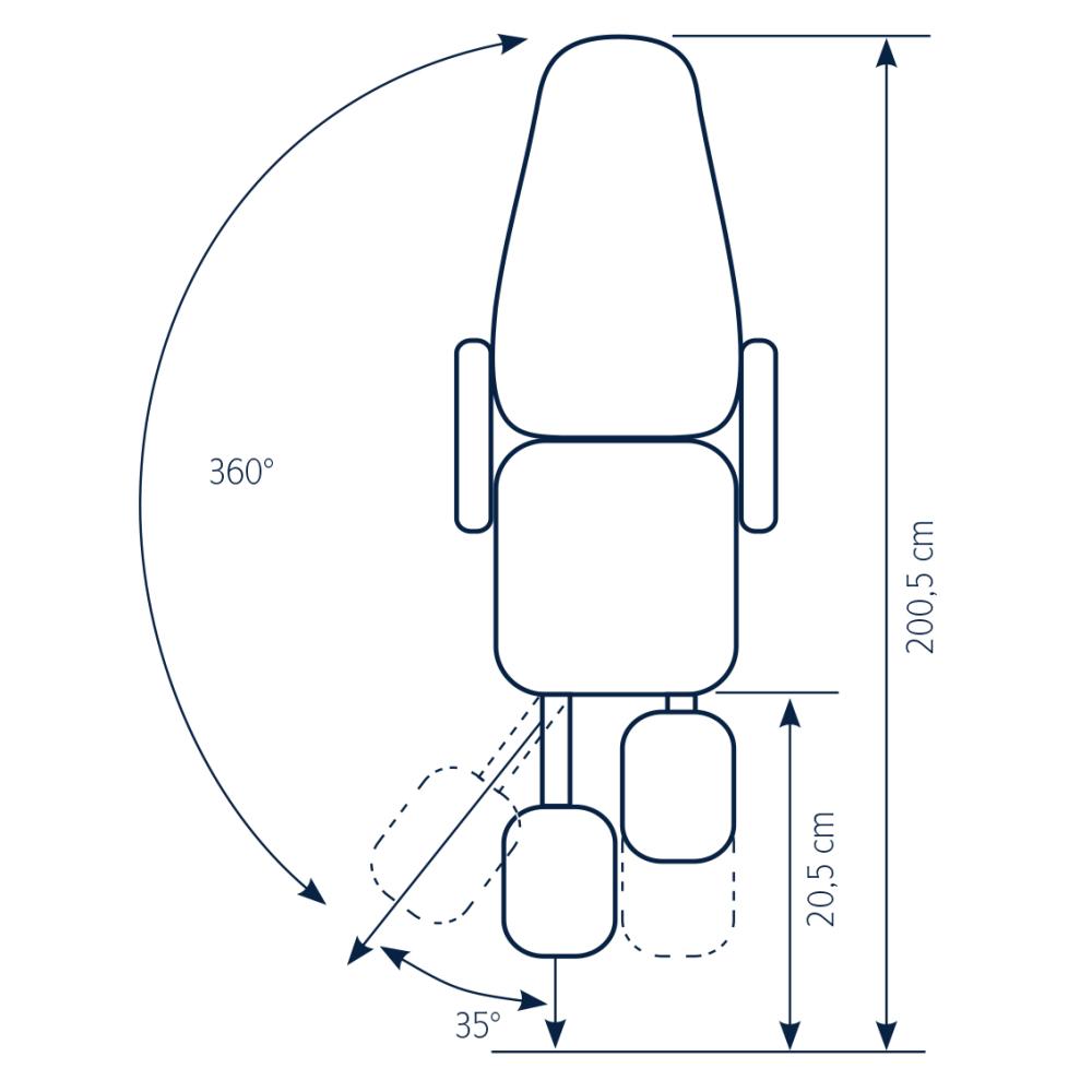 Beta 1-motor electric chair with foot control