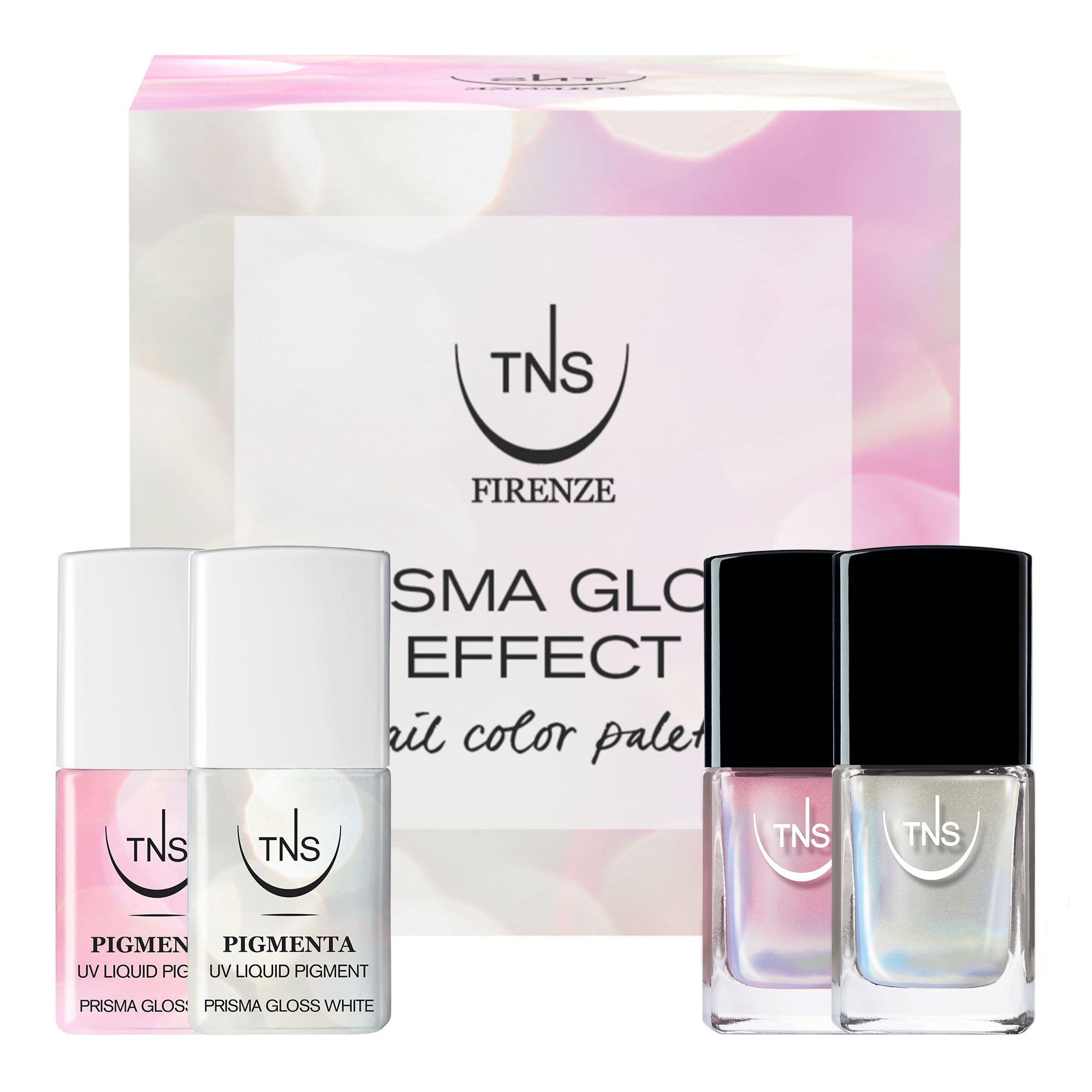 Kit Prisma Gloss Effect de TNS Pigmenta y esmaltes de uñas iridiscentes