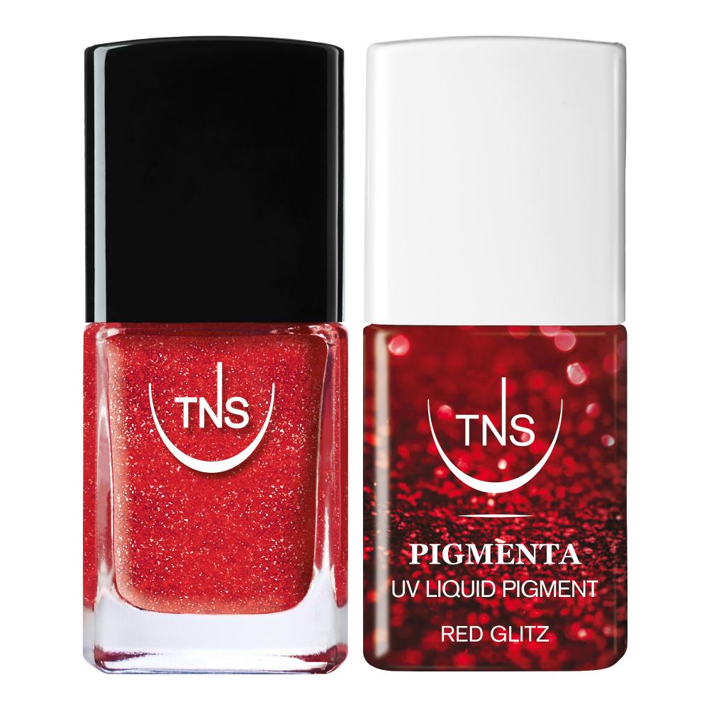 Kit Pigmenta et Vernis à Ongles Glam Duo Red TNS