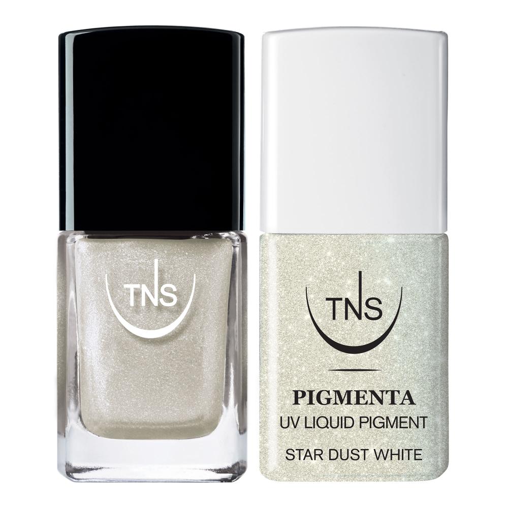 Set „Star Dust Effect“ von TNS Pigmenta mit Glitzernagellacken