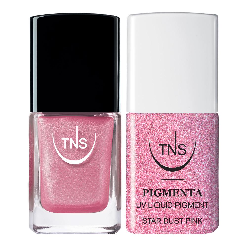 Set „Star Dust Effect“ von TNS Pigmenta mit Glitzernagellacken