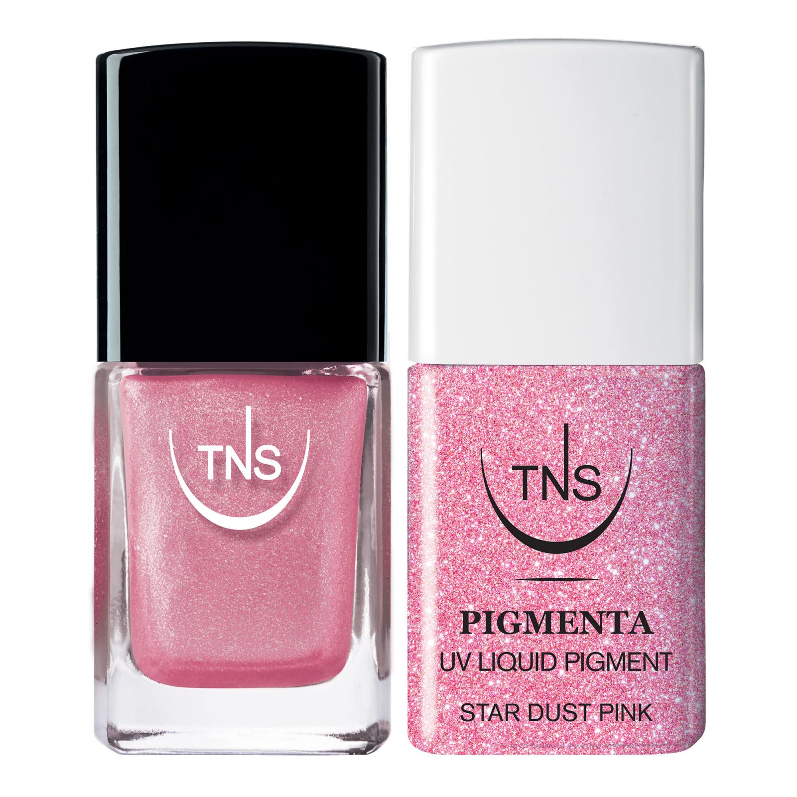 Set „Star Dust Effect“ von TNS Pigmenta mit Glitzernagellacken