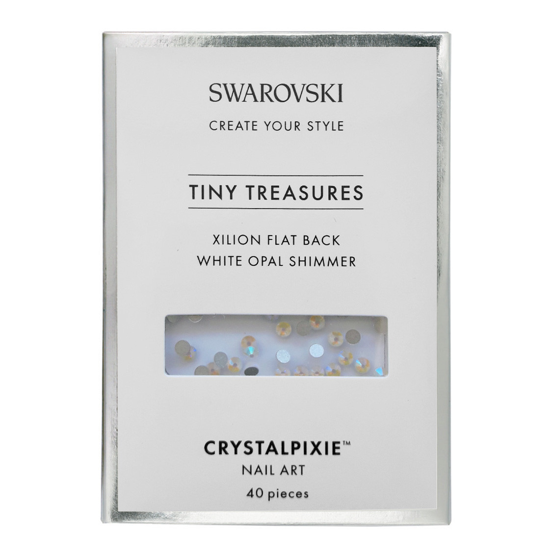 Xilion Flat Back - White Opal Shimmer 40 pz - Swarovski Tiny Treasures