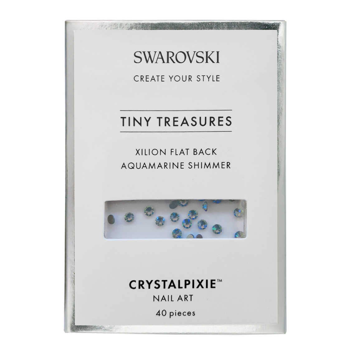 Xilion Flat Back - Aquamarine Schimmer 40 Stück - Swarovski® Tiny Treasure