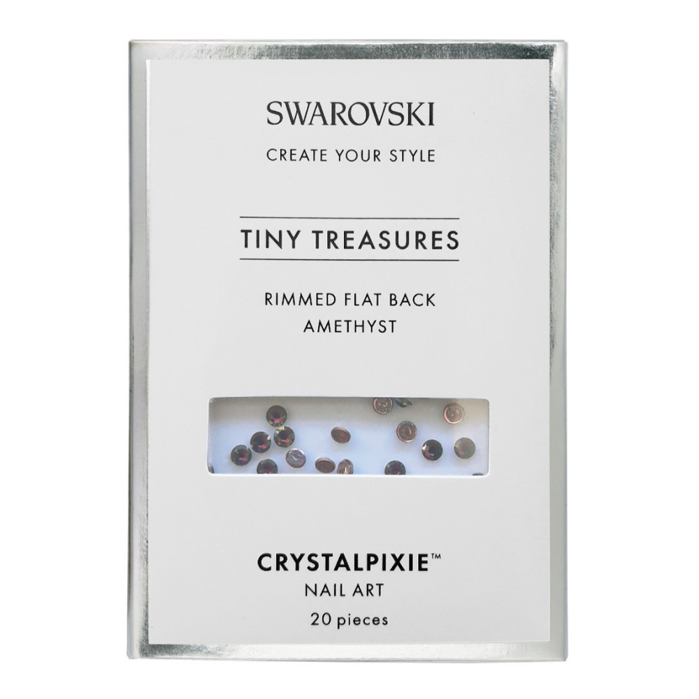 Rimmed Flat Back - Amethyst 20 Stück - Swarovski® Tiny Treasures