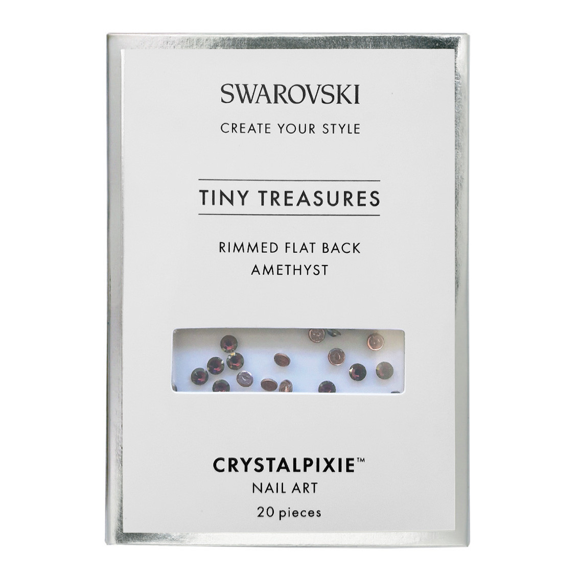 Rimmmed Flat Back - Amethyst 20 pz - Swarovski Tiny Treasures