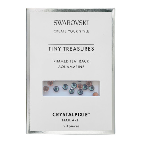 Rimmmed Flat Back - Aquamarine 20 pz - Swarovski Tiny Treasur