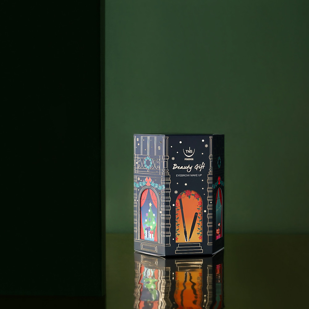 Cofanetto Christmas Beauty Gift con Matita marrone e Pinzetta per Sopracciglia TNS