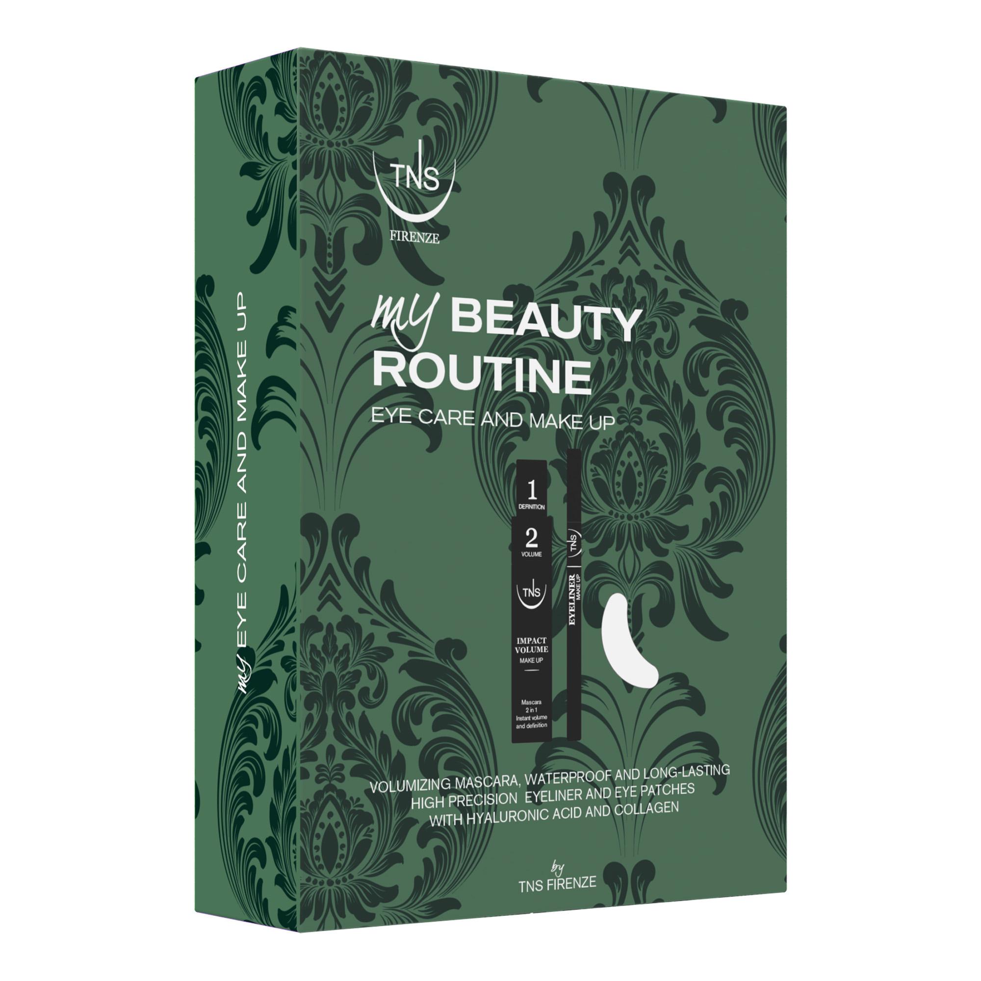 Cofanetto regalo Beauty Gift con Eyeliner, Mascara e Patch contorno occhi TNS