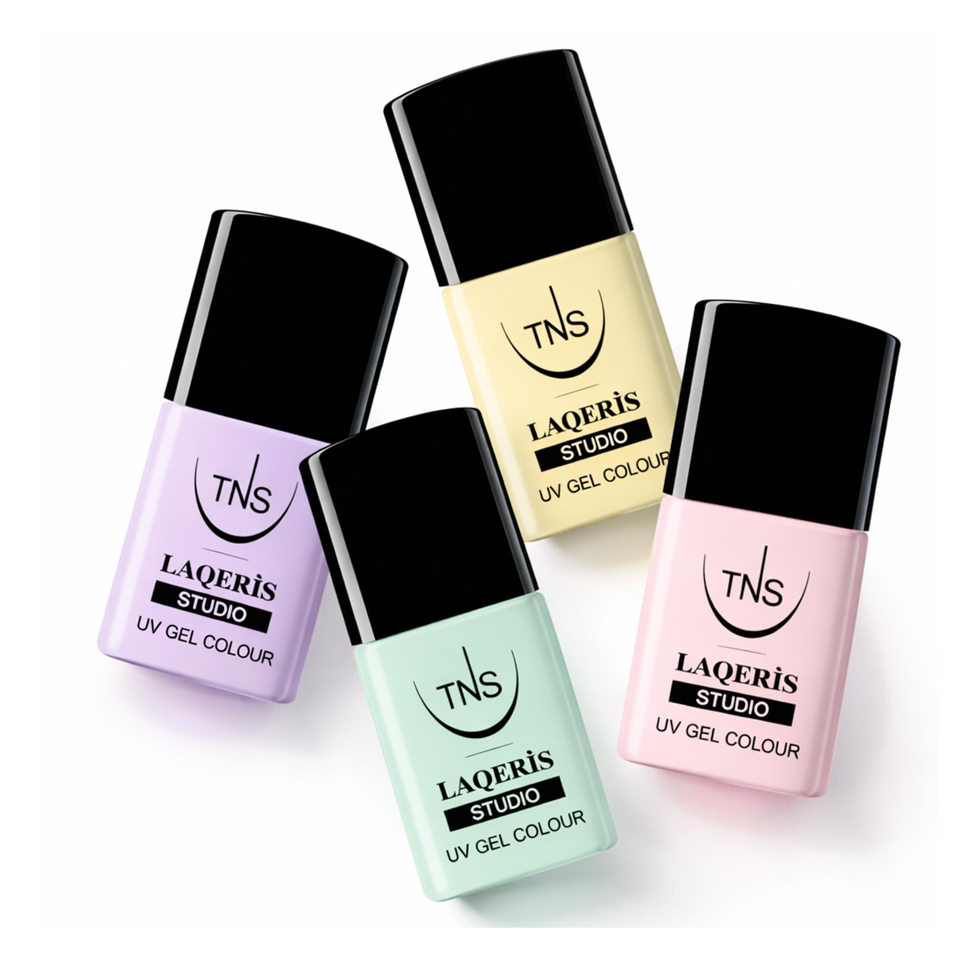 Special offer: Laqèris Studio TNS semi-permanent nail polish – 4 pastel shades