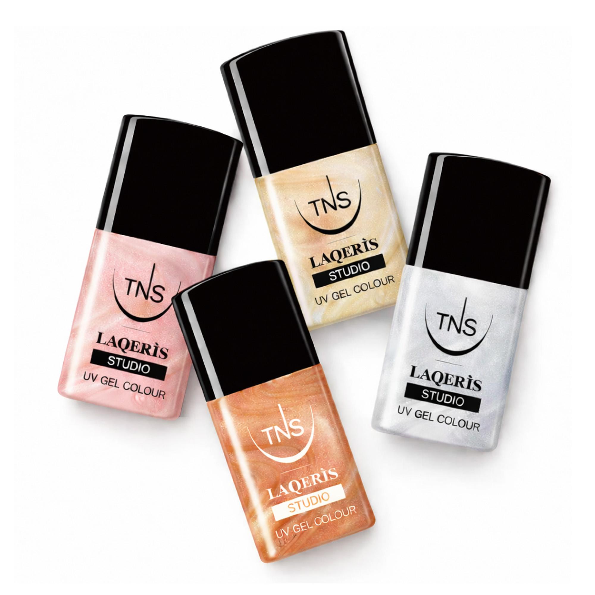 Special offer: Laqèris Studio TNS semi-permanent nail polish, 4 colours in the Pearl range