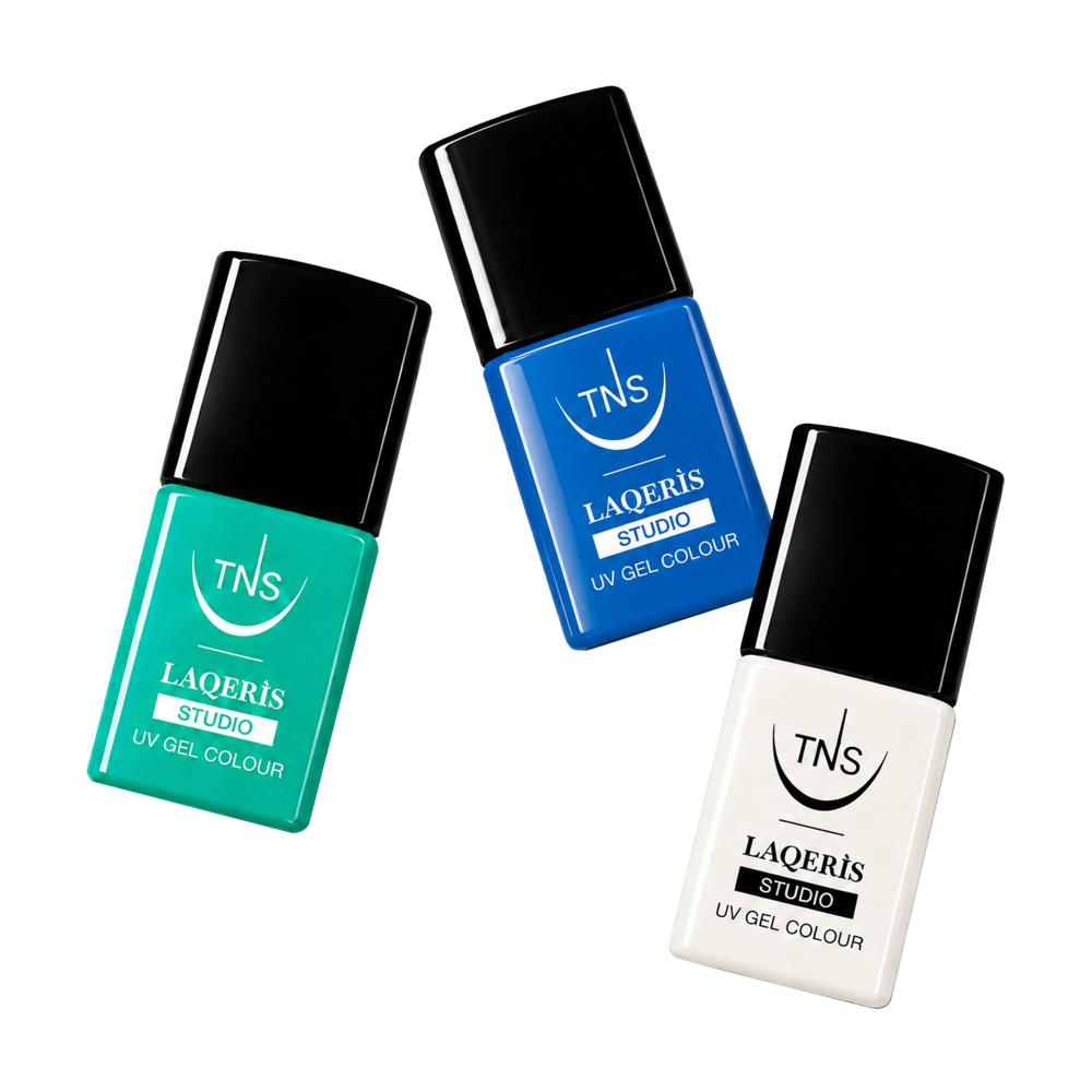 Kapselsammlung „Blue Escape“ – Semipermanenter Nagellack von Laqèris Studio TNS