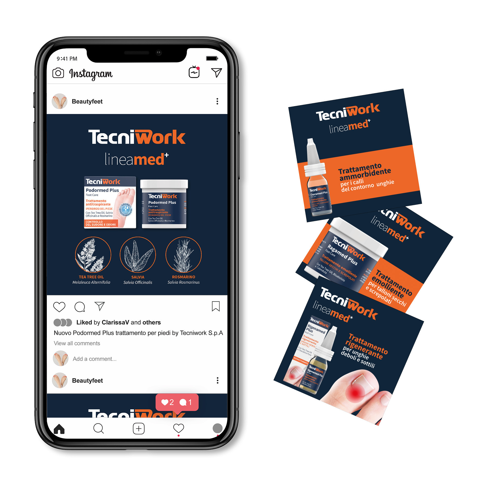 Promozione trattamenti specifici piedi unghie Lineamed, per la cabina e la rivendita