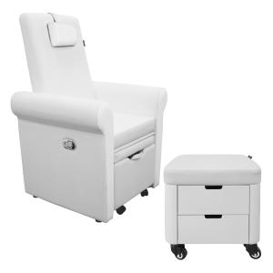 POLTRONA FOOTSPA+SEGGIOLINO BIANCO