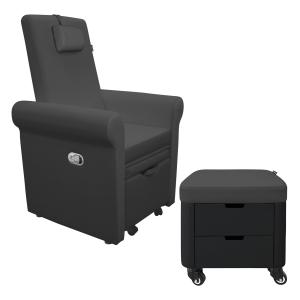 POLTRONA FOOTSPA+SEGGIOLINO GRIGIO