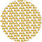 Round rhinestones yellow 100 pcs