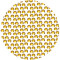 Strass rond jaune 100 pcs