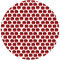 Strass rond rouge 100 pcs