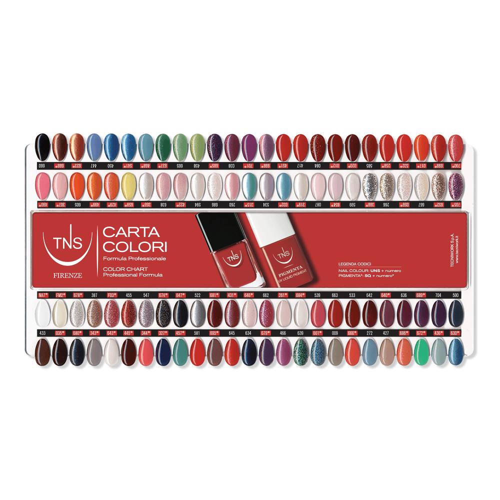 Farbkarte für Nagellacke und Pigmenta, 100 Farbtöne TNS