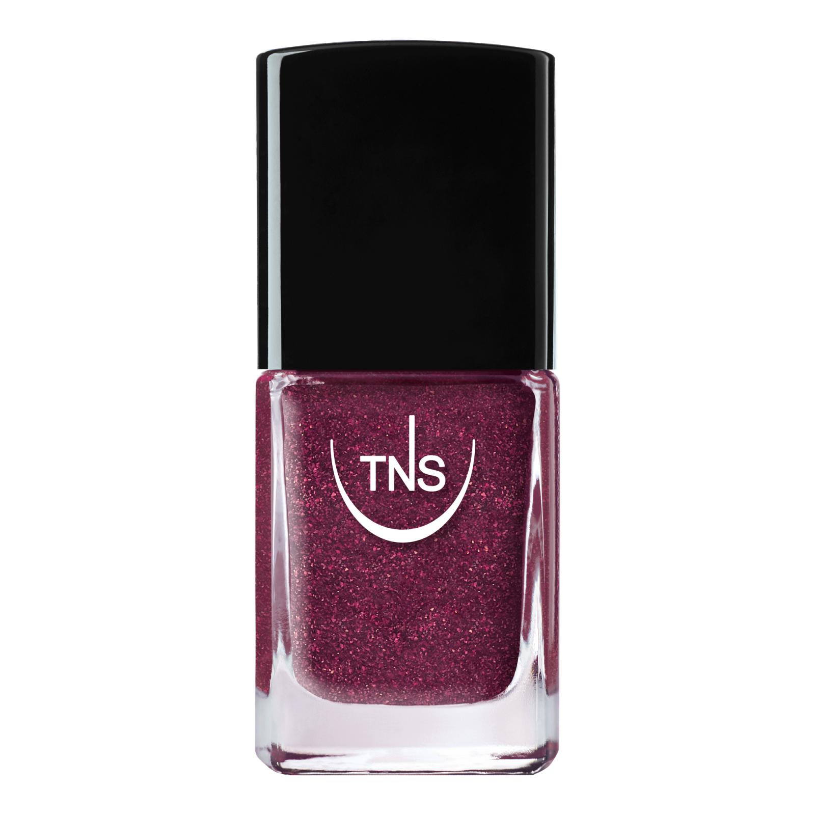 Nail Polish Plum Sparkle burgundy glitter 10 ml TNS