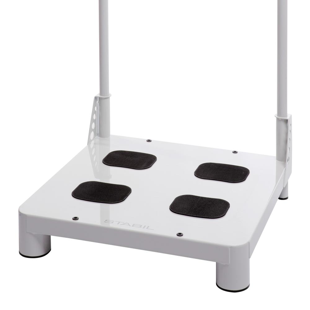Plataforma para toma de huellas con barras de soporte ajustables