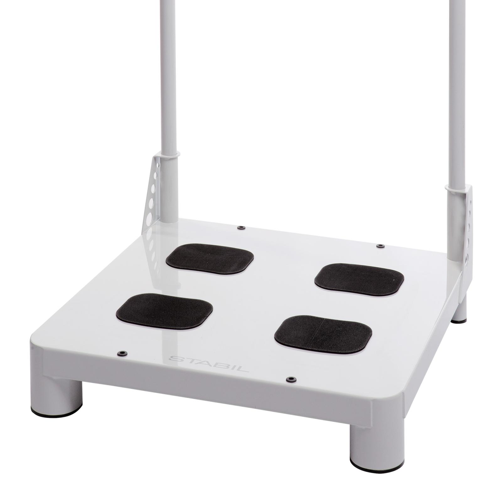 Plataforma para toma de huellas con barras de soporte ajustables