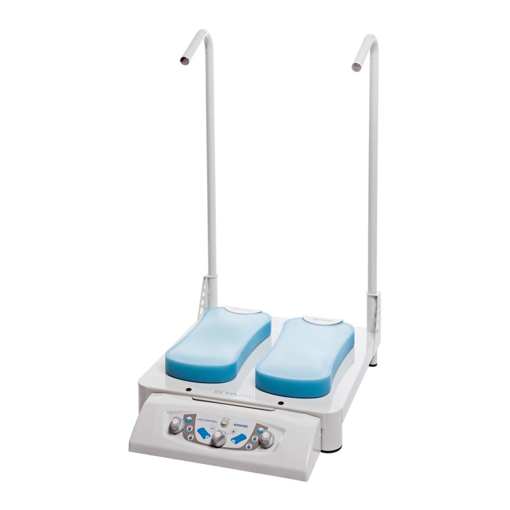 Plataforma para toma de huellas con barras de soporte ajustables