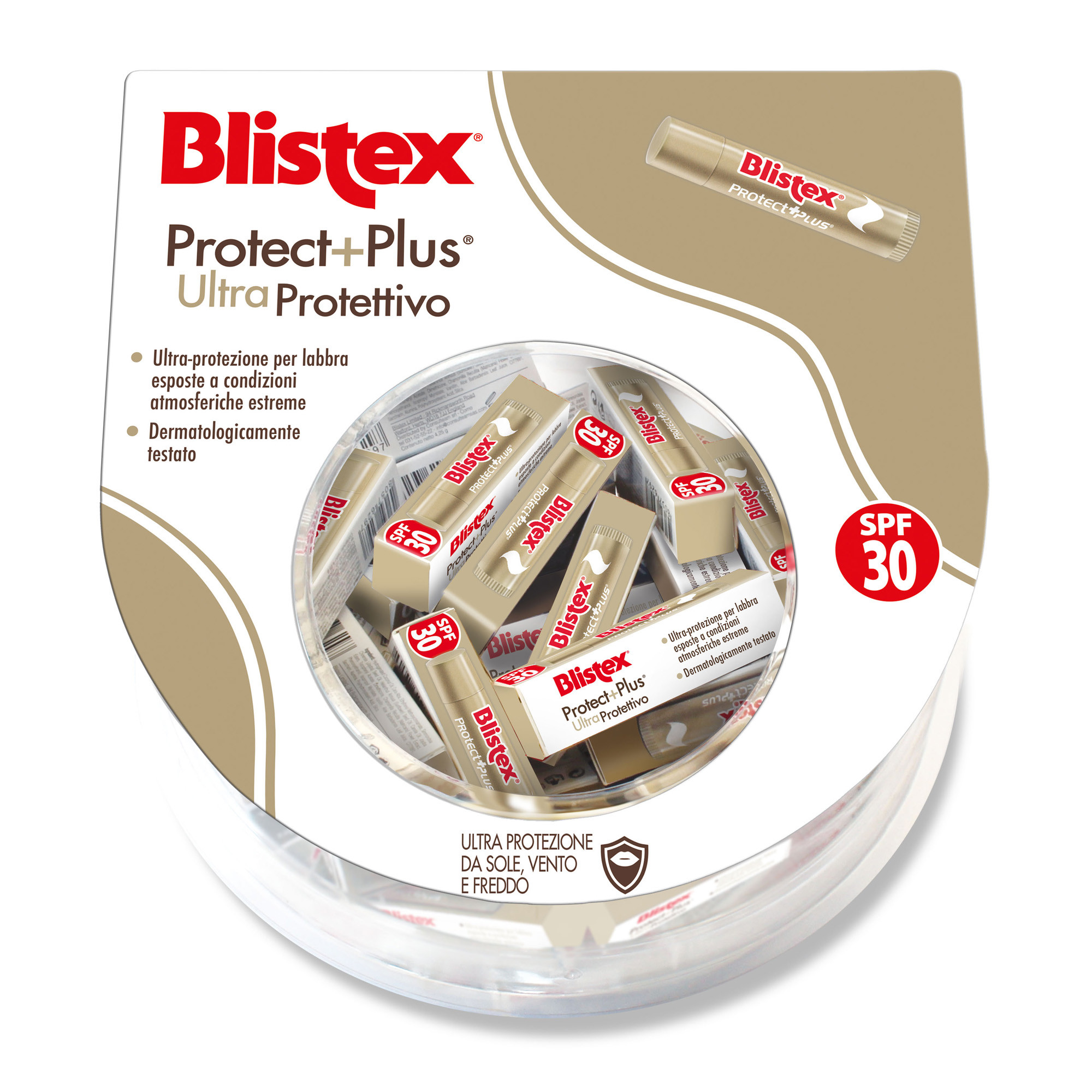 Blistex stick per labbra Protect Plus Ultra protettivo SPF30 Espositore 24 pz