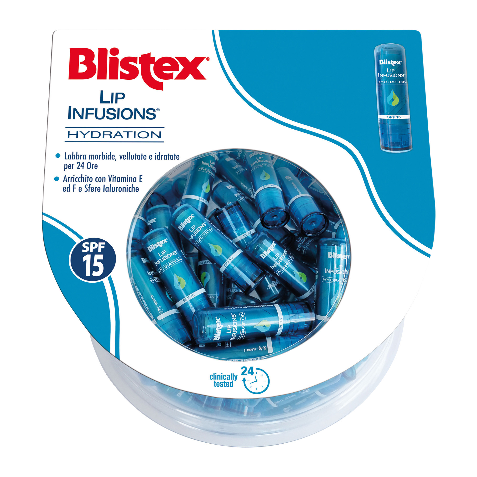 Blistex Lip Infusions Hydration Stick Display 24 Stück