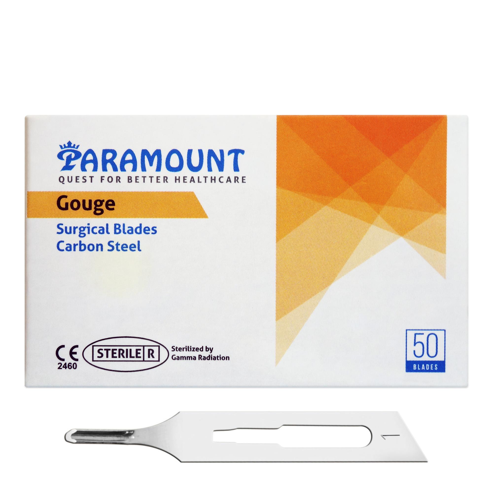 Cuchillas para tallar Paramount profesionales, individuales, estériles y desechables, envase de 50 unidades.