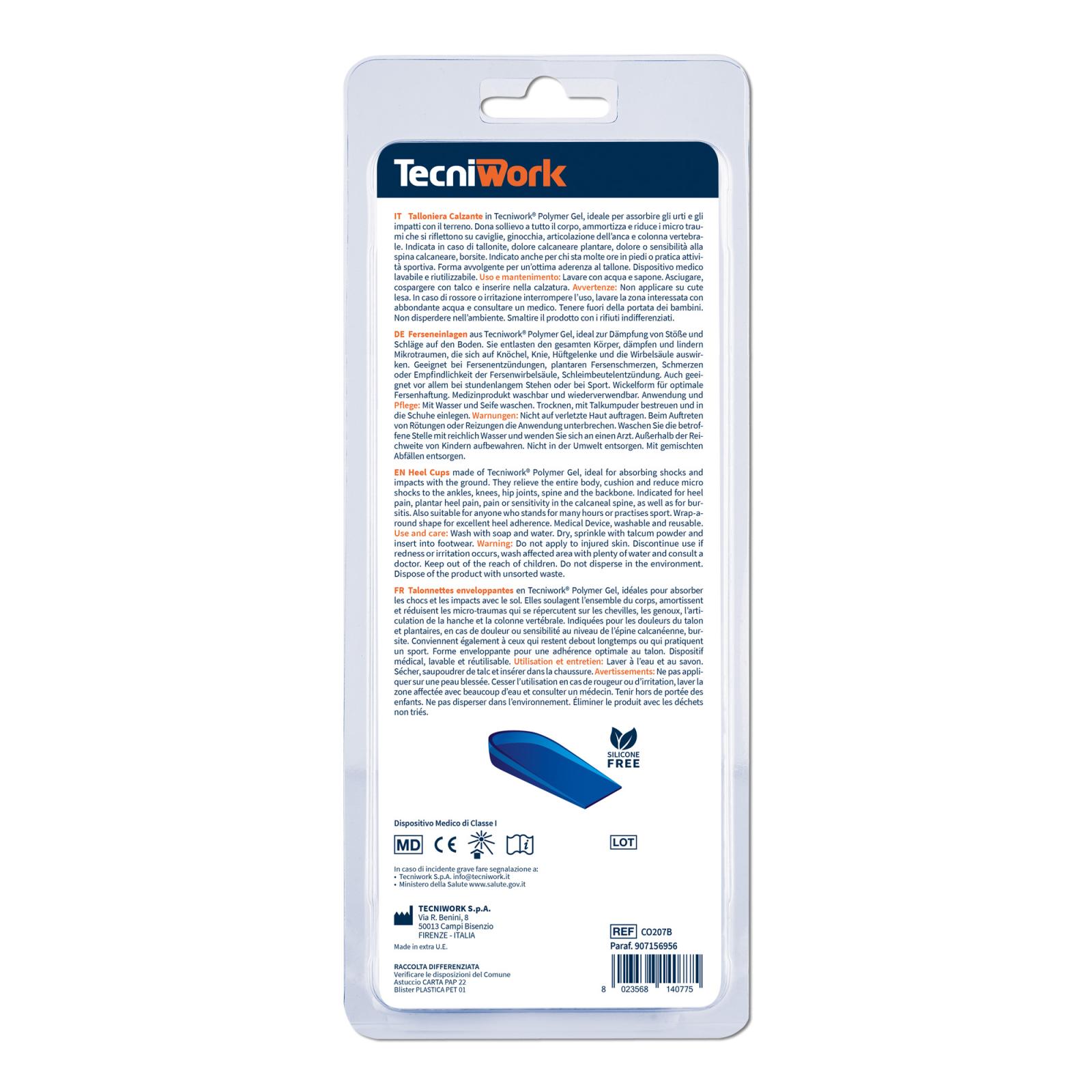 Talonnettes enveloppantes en Tecniwork® Polymer Gel Comfort Plus