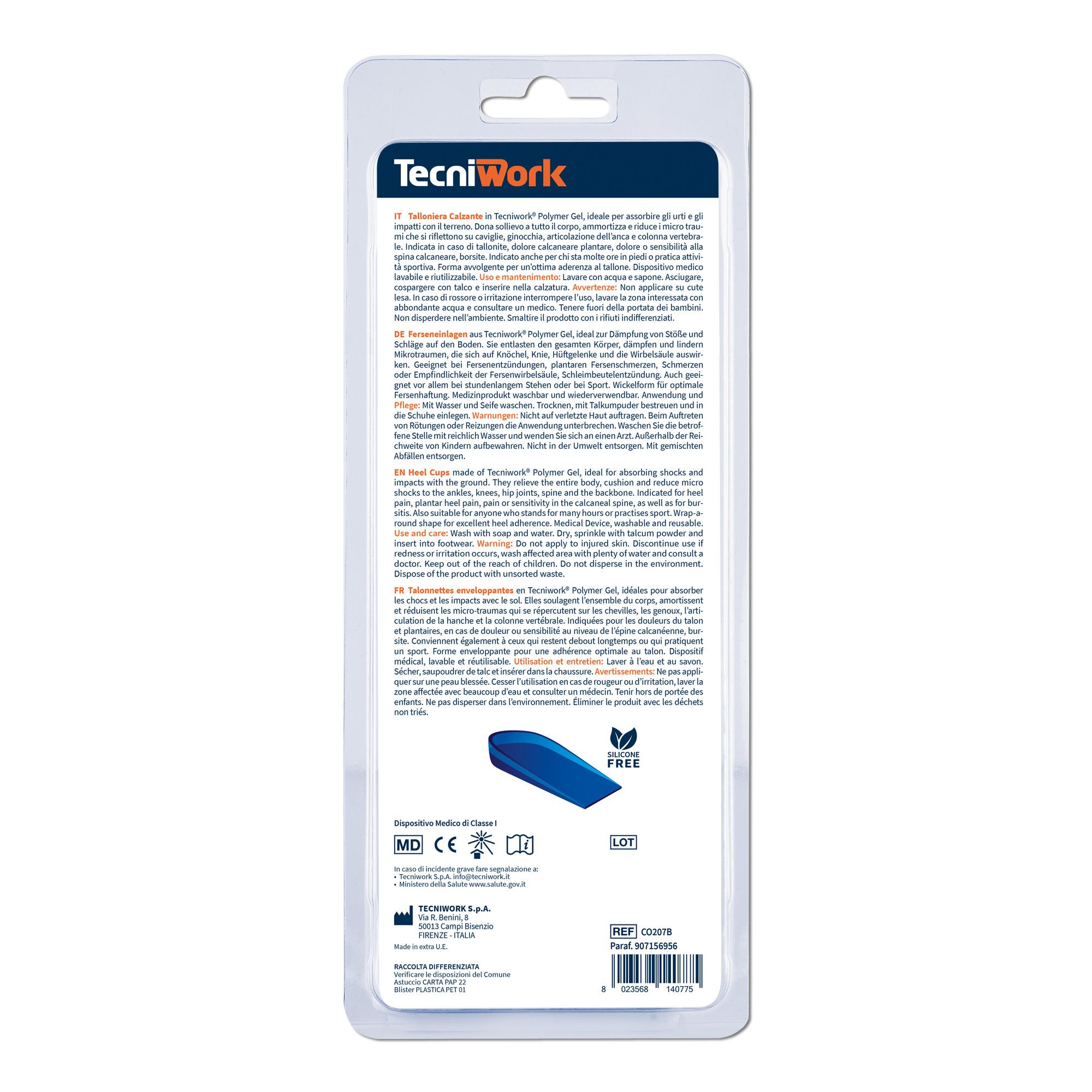Tecniwork® Polymer Gel Comfort Plus Bio-Gel heel cushions