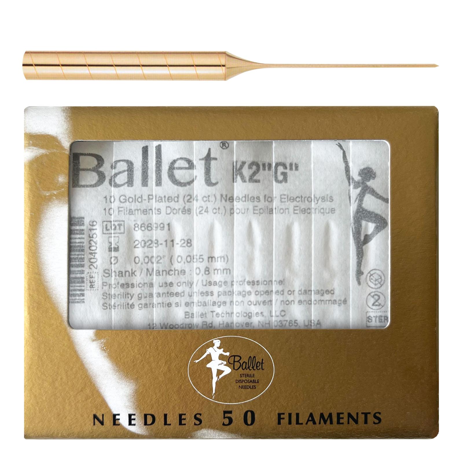Ballet Gold hair removal needles, single-use and sterile