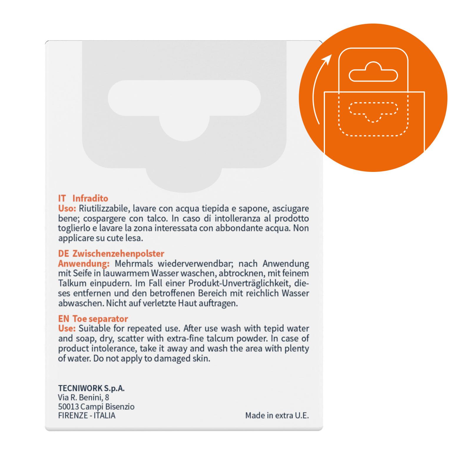 Tecniwork Polymer Gel Zehenzwischenpolster Bio-Skin 1 Stück