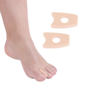 Protège-orteils avec trou central en latex.