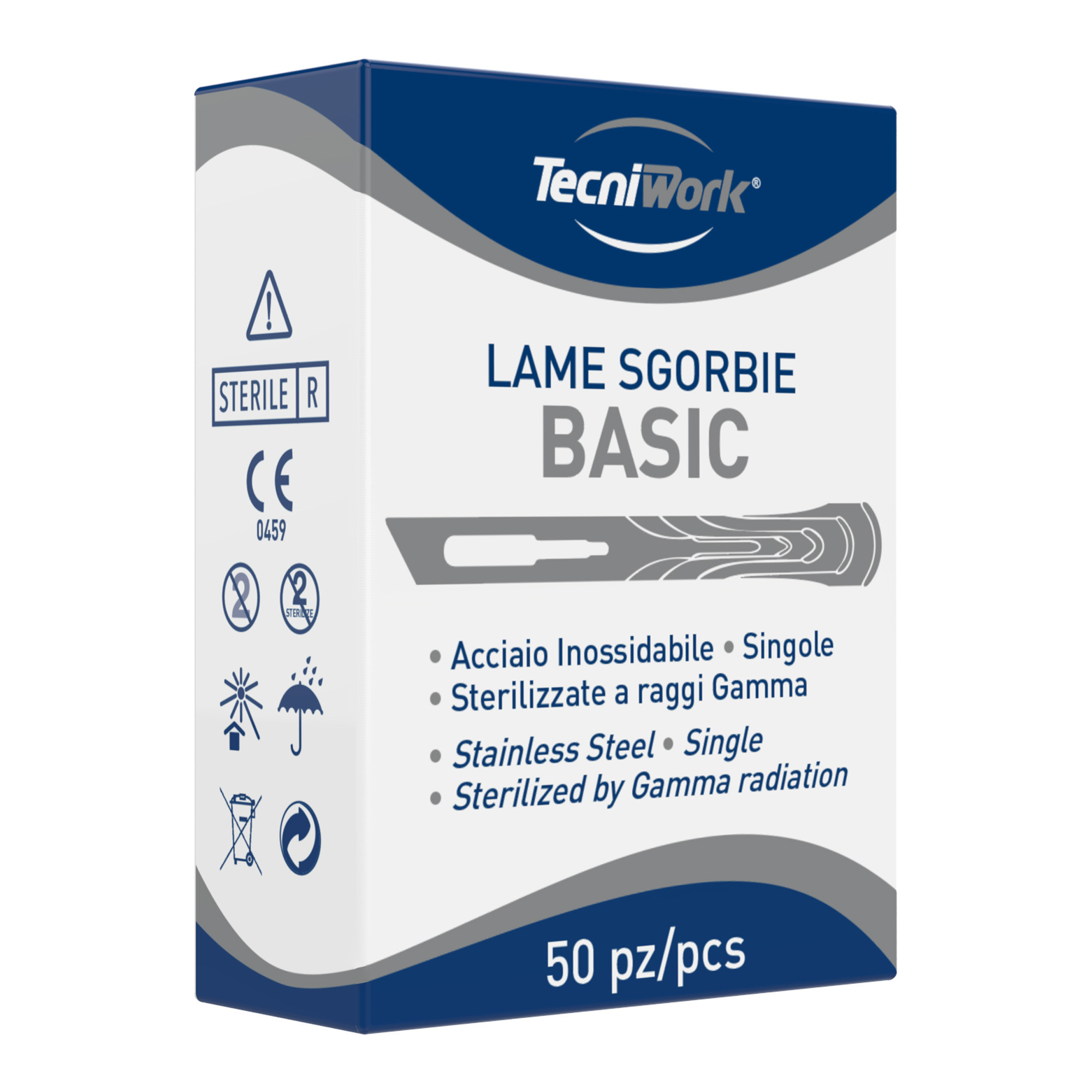 Sterile, single-use professional gouge blades Basic