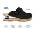 Relax clogs closed with black spring