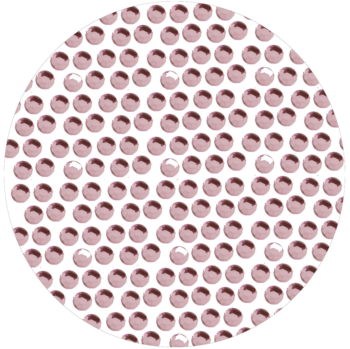 Strass ronds roses 100 pcs