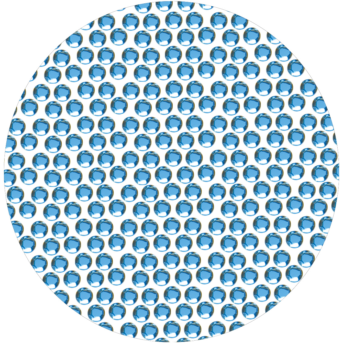 Strass ronds bleu clair 100 pcs