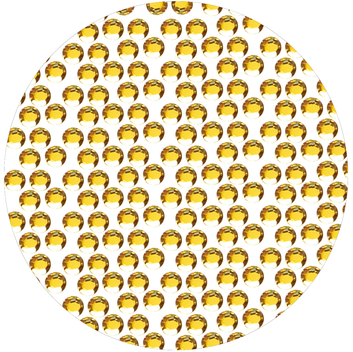 Strass rond jaune 100 pcs