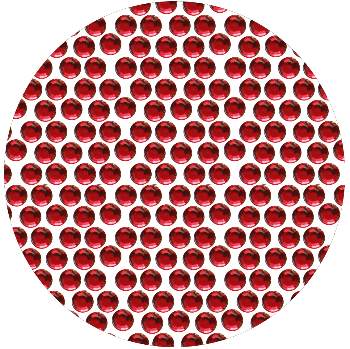 Strass rond rouge 100 pcs