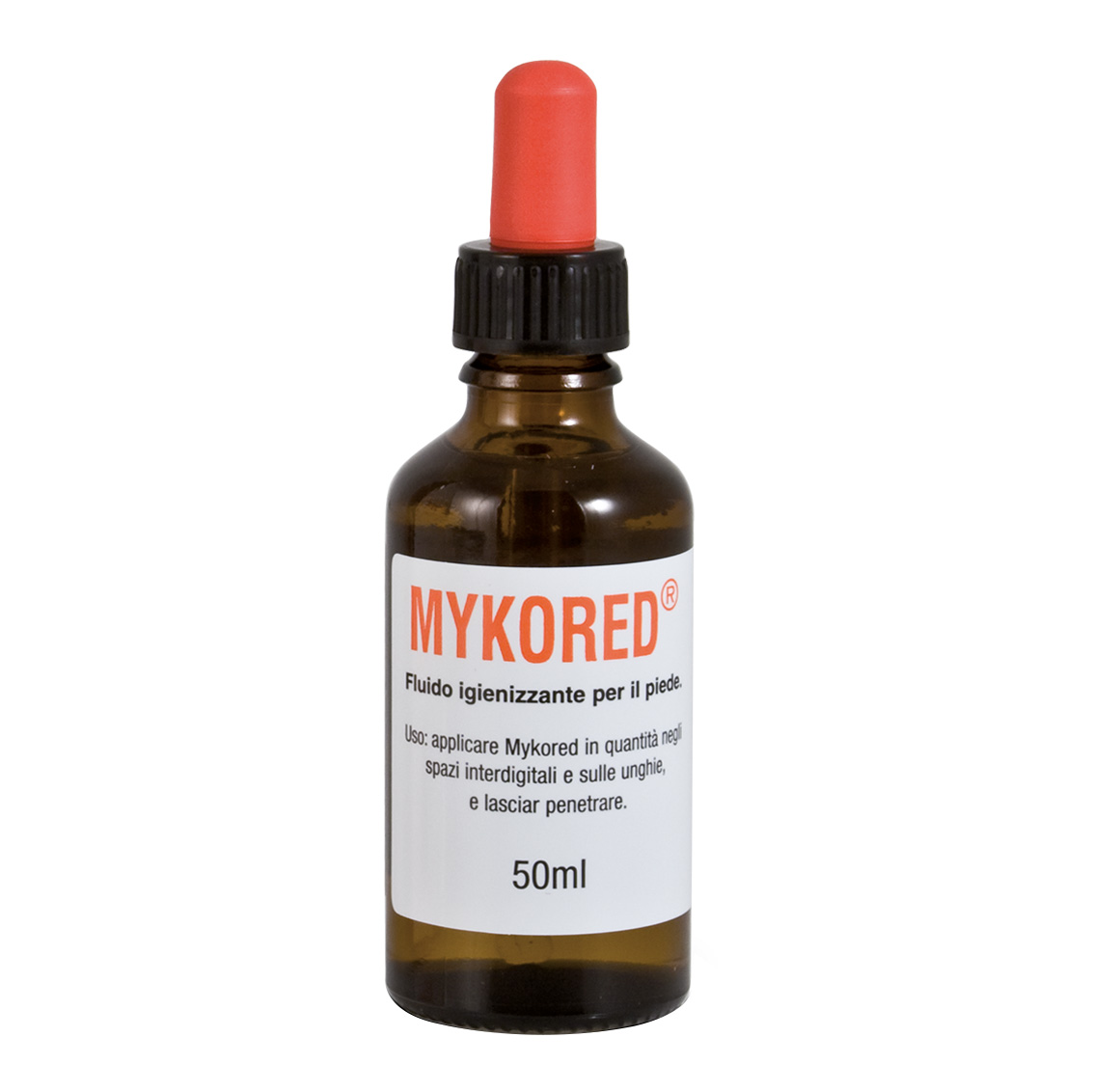 Fluido in gocce igienizzante e deodorante per la pelle e le unghie del piede Mykored 50 ml