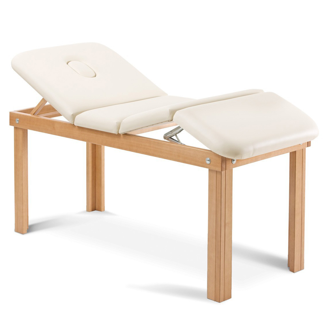 Table de soins en bois à 2 articulations avec trou pour le visage